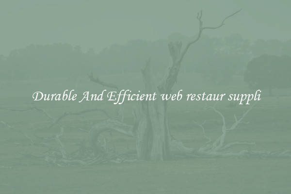 Durable And Efficient web restaur suppli