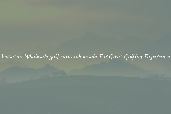 Versatile Wholesale golf carts wholesale For Great Golfing Experience 