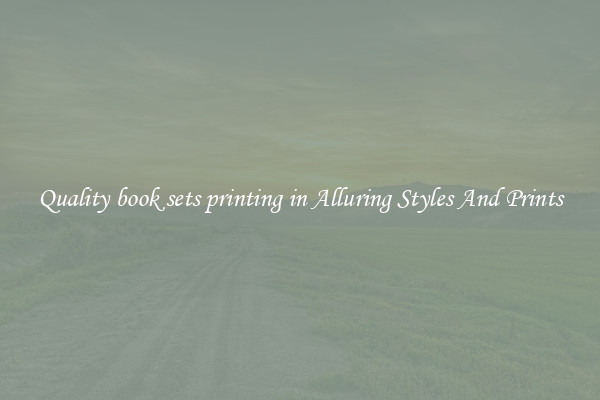 Quality book sets printing in Alluring Styles And Prints