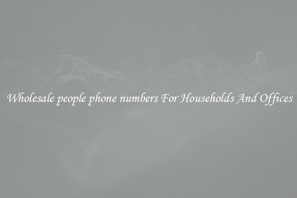 Wholesale people phone numbers For Households And Offices
