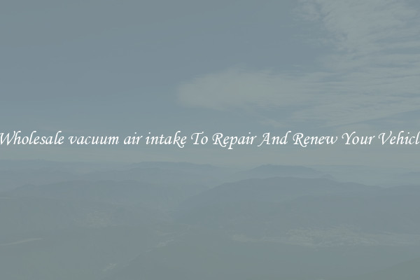 Wholesale vacuum air intake To Repair And Renew Your Vehicle