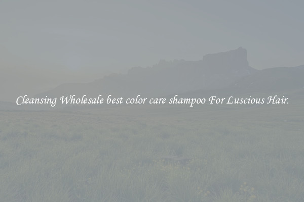 Cleansing Wholesale best color care shampoo For Luscious Hair.