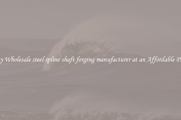 Buy Wholesale steel spline shaft forging manufacturer at an Affordable Price