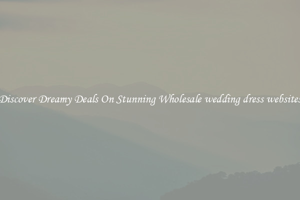 Discover Dreamy Deals On Stunning Wholesale wedding dress websites