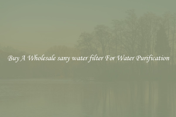 Buy A Wholesale sany water filter For Water Purification
