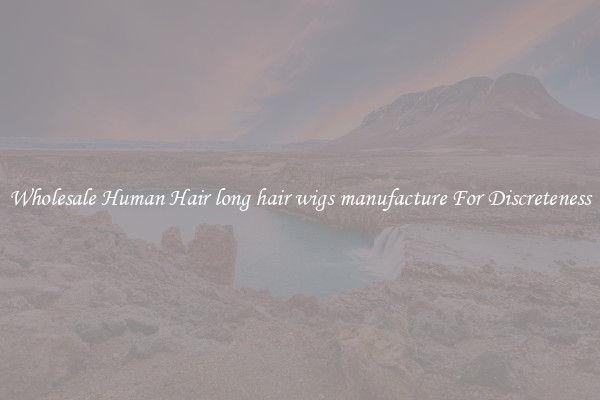 Wholesale Human Hair long hair wigs manufacture For Discreteness
