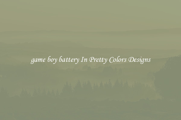 game boy battery In Pretty Colors Designs