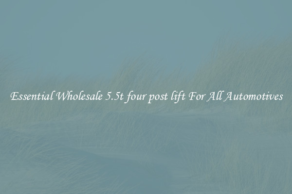 Essential Wholesale 5.5t four post lift For All Automotives