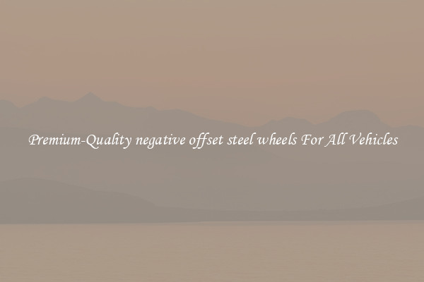 Premium-Quality negative offset steel wheels For All Vehicles