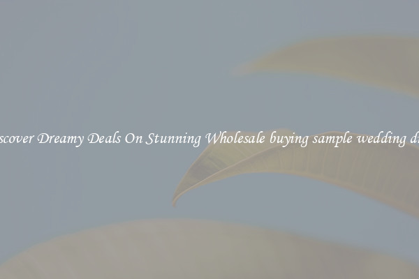 Discover Dreamy Deals On Stunning Wholesale buying sample wedding dress