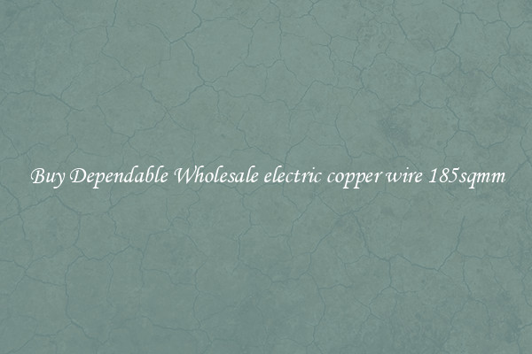 Buy Dependable Wholesale electric copper wire 185sqmm