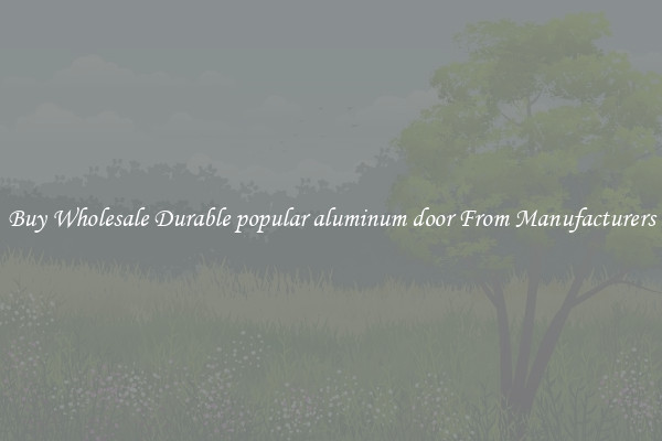 Buy Wholesale Durable popular aluminum door From Manufacturers